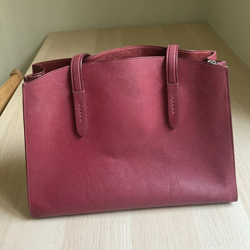 Coach structured leather